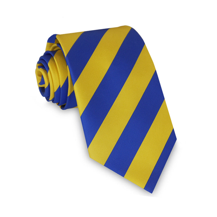 Blue & Yellow Stripes Boys Tie