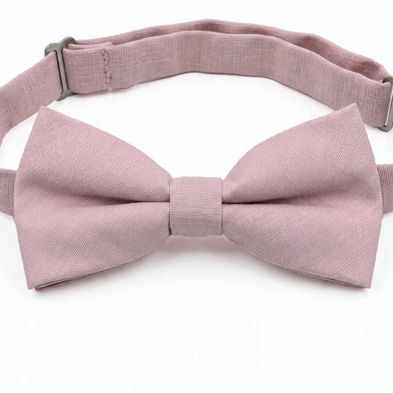 Dusty Pink Bamboo & Cotton Blend Men's Bow Tie