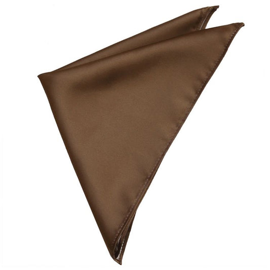 Mens Chocolate Coffee Brown Pocket Square Handkerchief