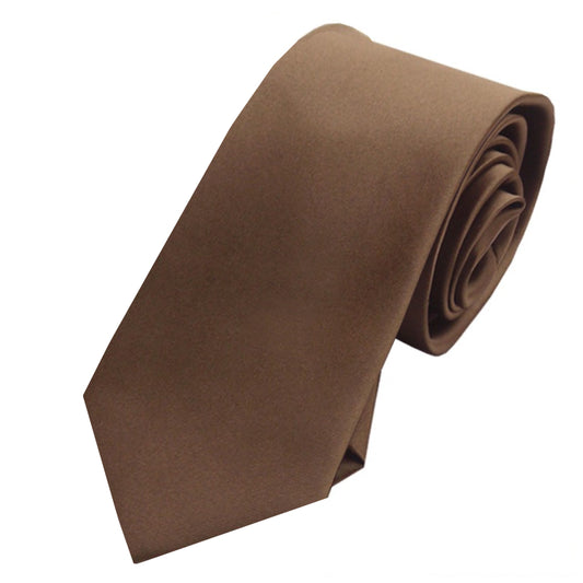 Chocolate Brown Slim Tie