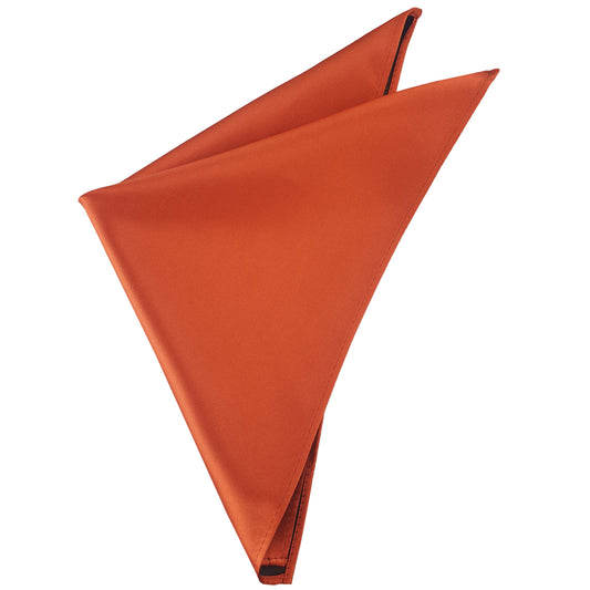 Mens Burnt Orange Pocket Square