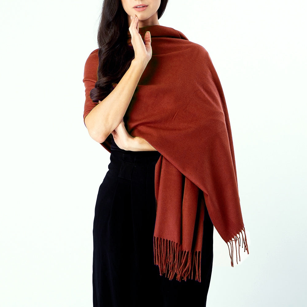 Burnt Orange Ladies Pashmina Scarf