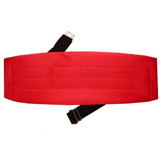 Mens Cherry Red Cummerbund