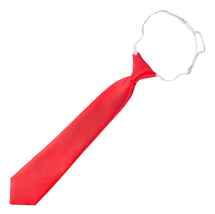 Cherry Red Junior Boys Elasticated Tie