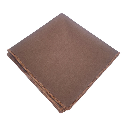 Chocolate Brown Cotton Pocket Square
