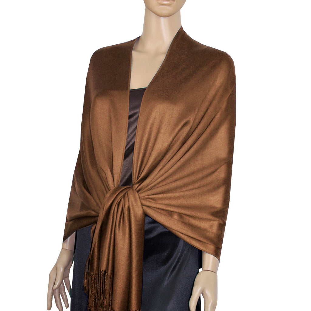 Camel Brown Ladies High Quality Pashmina Scarf