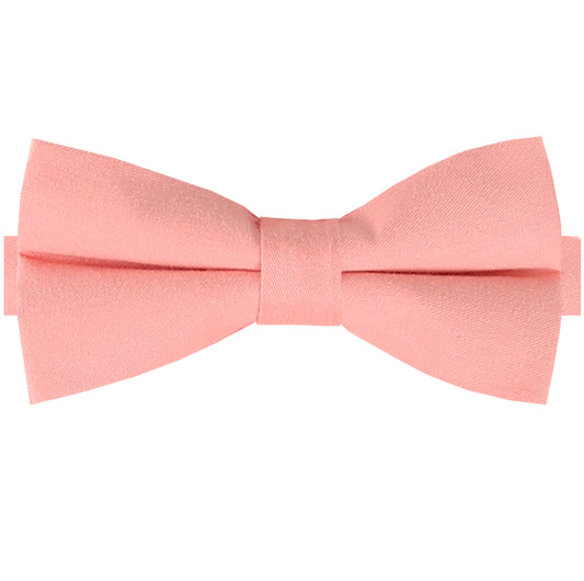 Coral Peach Cotton Mens Bow Tie