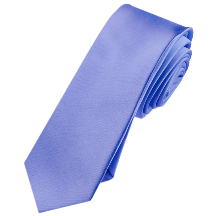 Mens Cornflower Dark Serenity Blue Skinny Tie