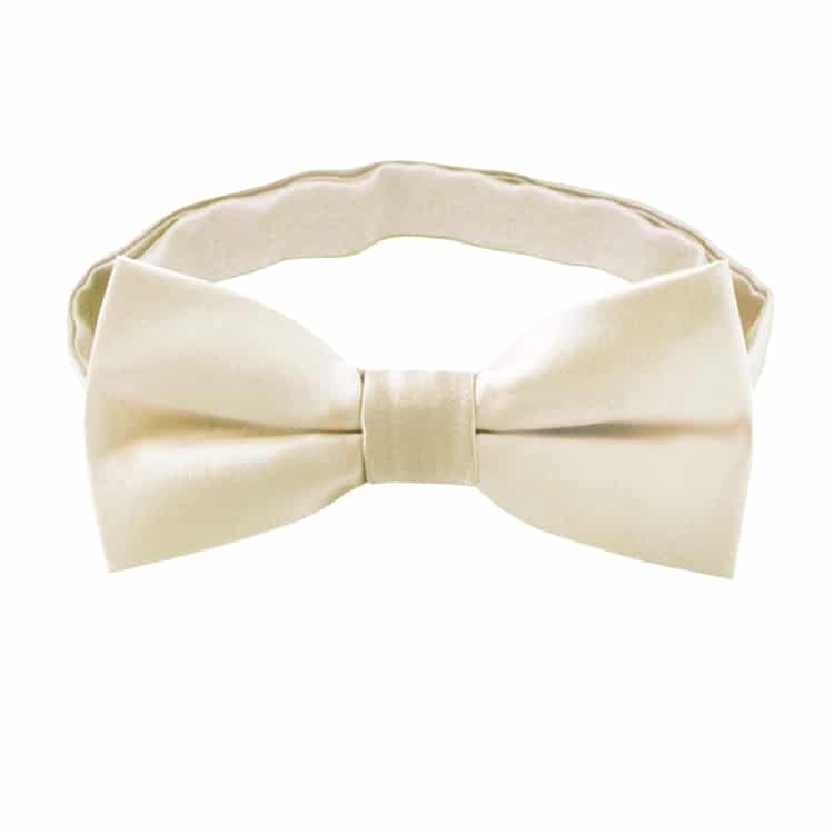 Cream Eggshell Boys Bow Tie