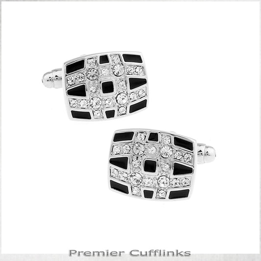 curved-diamante-lines-on-black-cufflinks