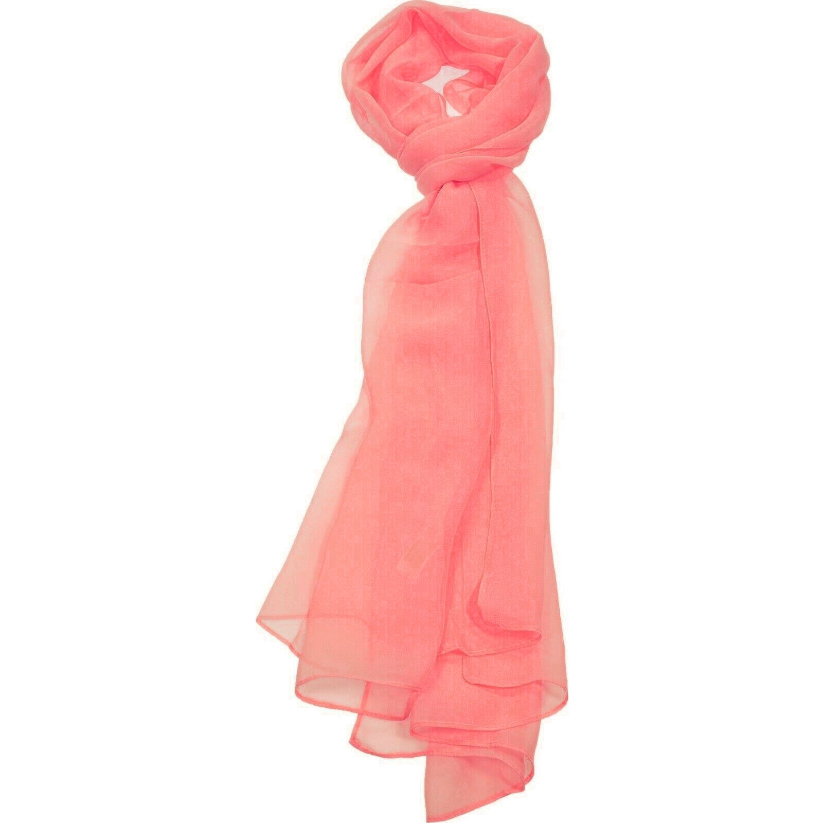 Dark Coral Chiffon Scarf