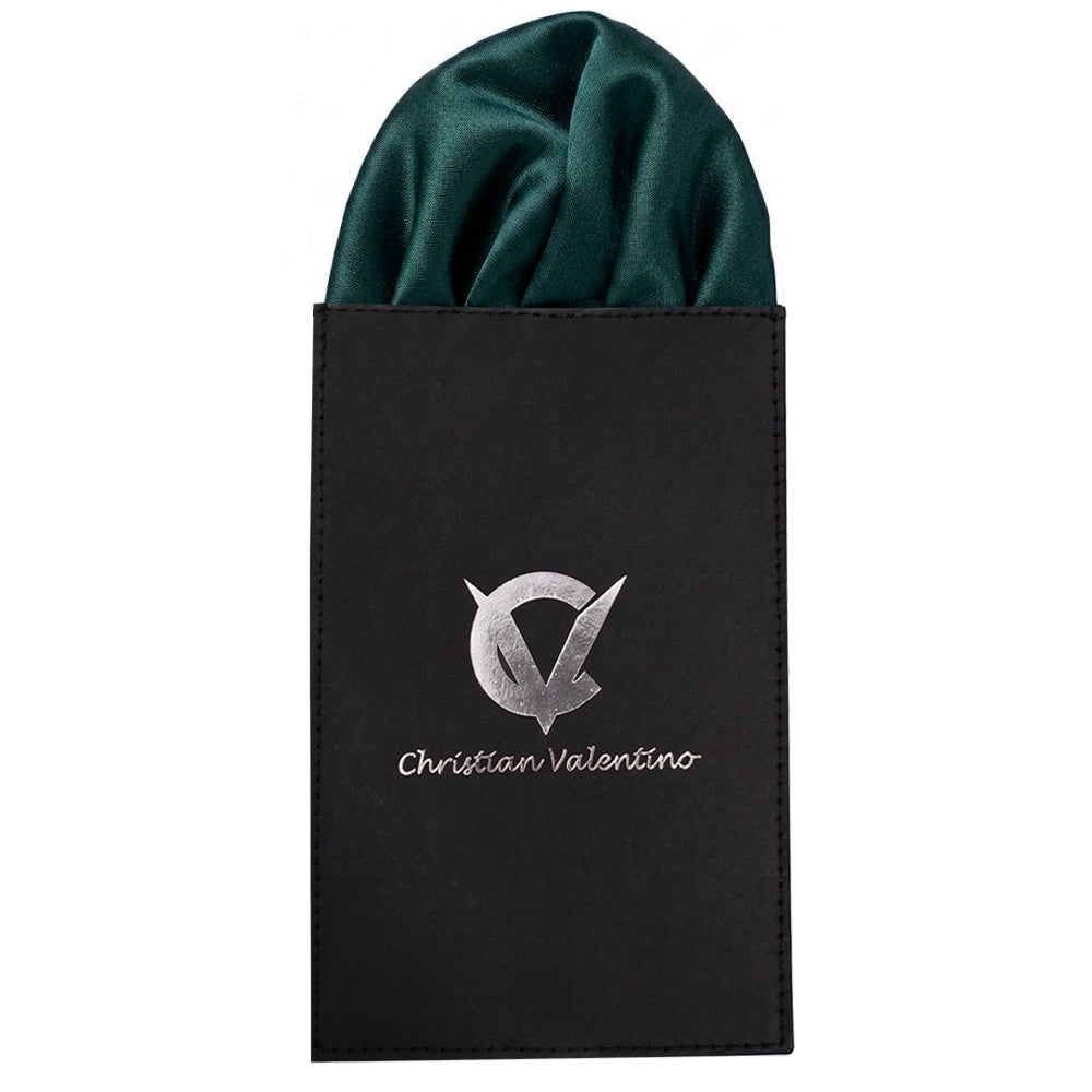 Dark Green Pre-Gathered Pocket Square