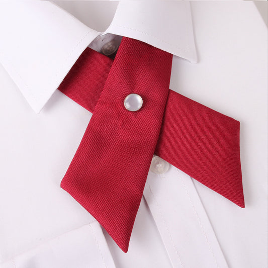 Scarlet Red Cross Style Bow Tie