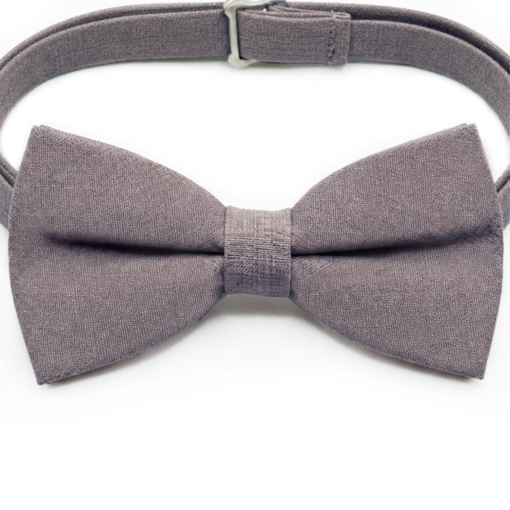 Dark Taupe Bamboo & Cotton Blend Bow Tie