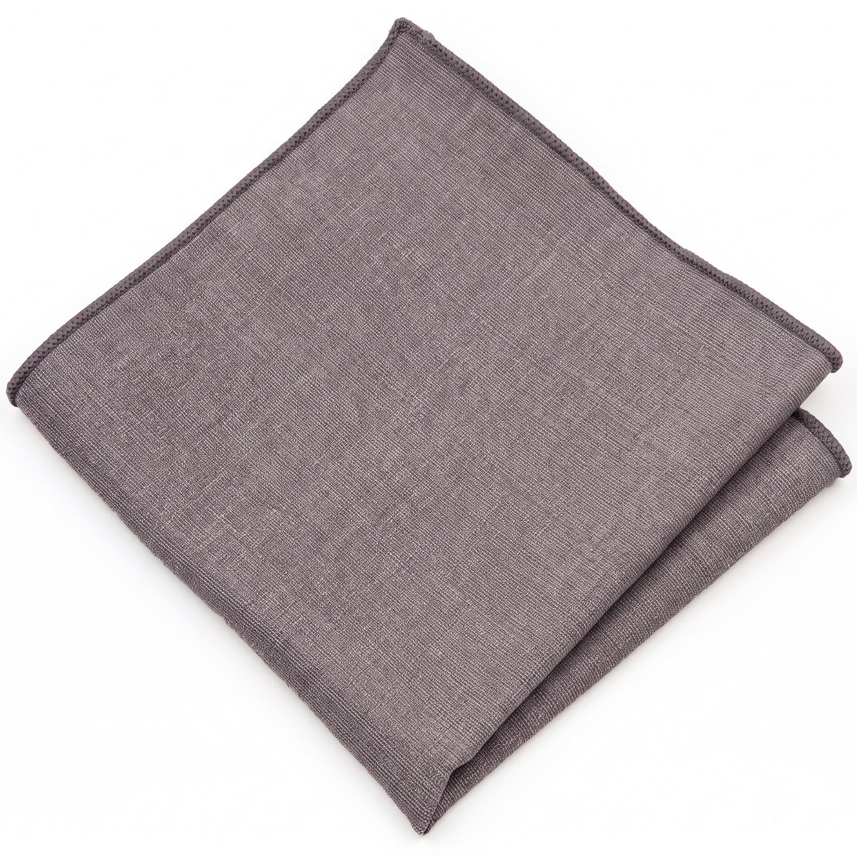 Dark Taupe Bamboo & Cotton Blend Pocket Square
