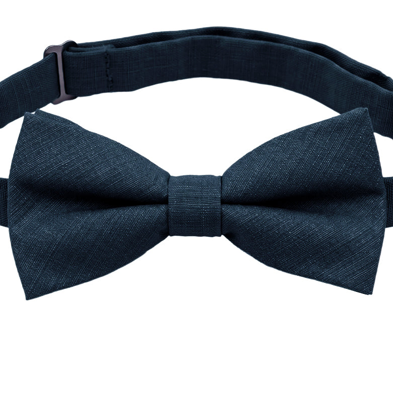 Dark Teal Bamboo and Cotton Blend Bow Tie