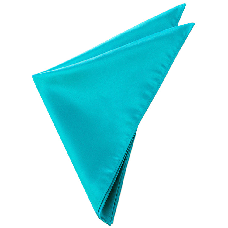 Mens Dark Turquoise Aqua Pocket Square