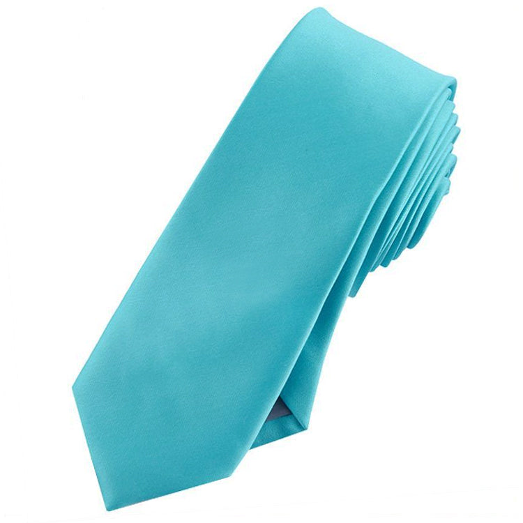 Mens Dark Turquoise Aqua Skinny Tie