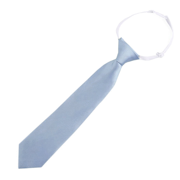 Dusky Sky Blue Junior Boys Elasticated Tie
