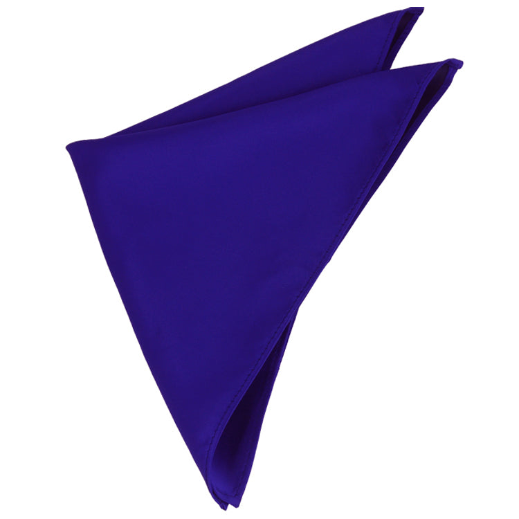 Mens Electric Blue Indigo Pocket Square Handkerchief