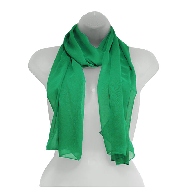 Emerald Green Chiffon Scarf
