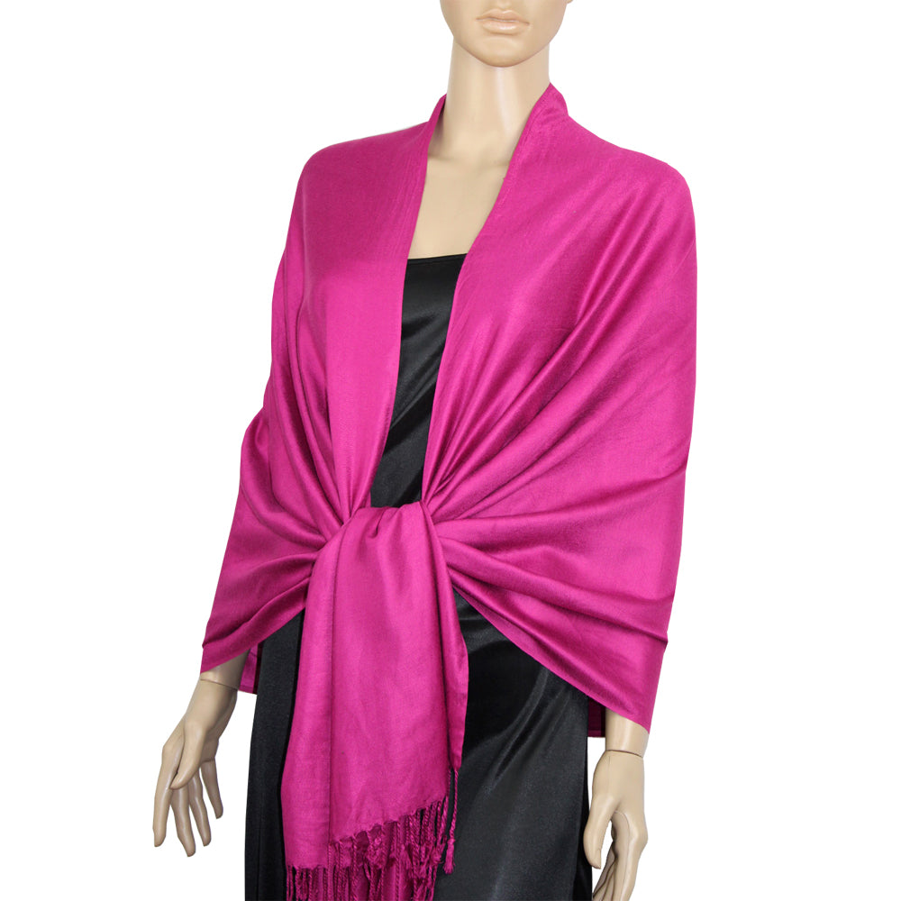 Fuschia Pink Ladies Pashmina Scarf