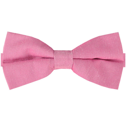 Grapefruit Pink Cotton Mens Bow Tie