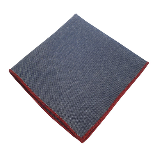 Grey Cotton Pocket Square