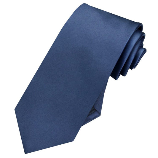 Mens Gunmetal Blue 7cm Slim Tie