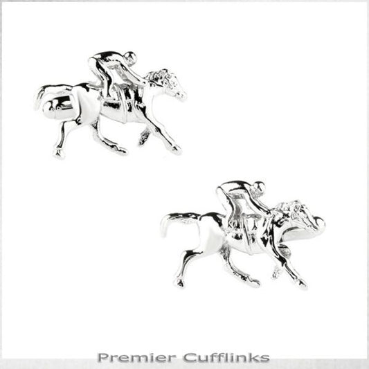 HORSE AND JOCKEY CUFFLINKS