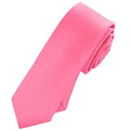 Mens Hot Pink Skinny Tie