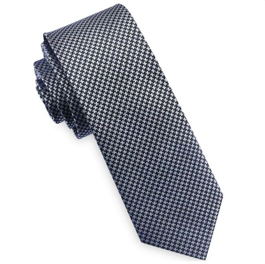 Houndstooth Mens Skinny Tie