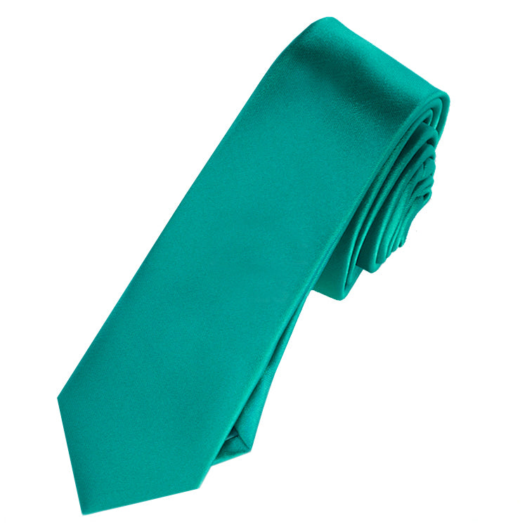 Mens Jade Green Skinny Tie