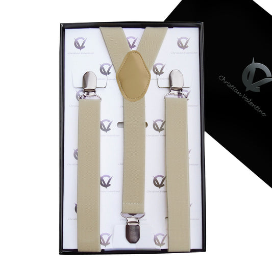 Khaki Y2.5cm Men's Braces Suspenders
