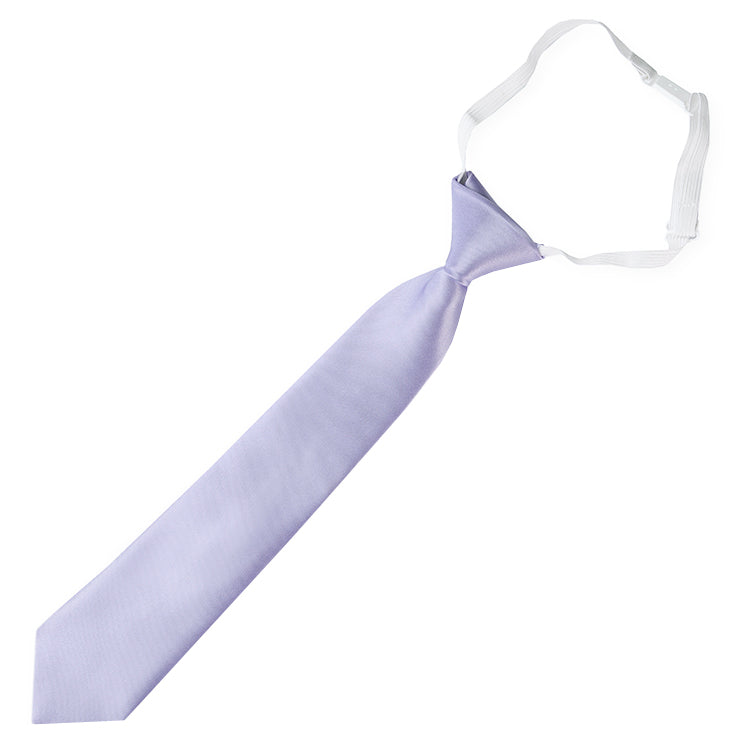 Lavender Purple Junior Boys Elasticated Tie