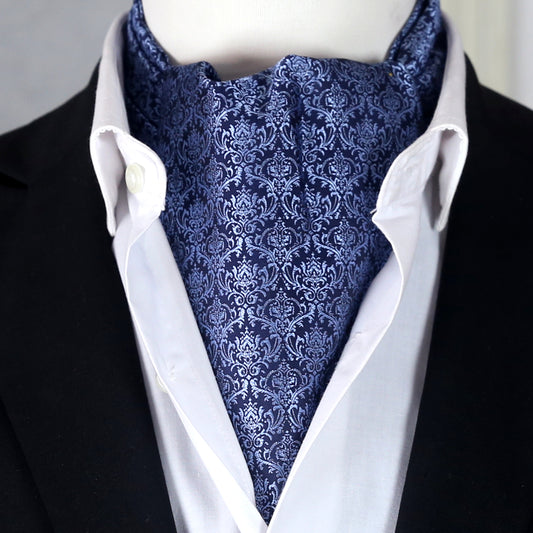 Light & Dark Blue Filigree Ascot
