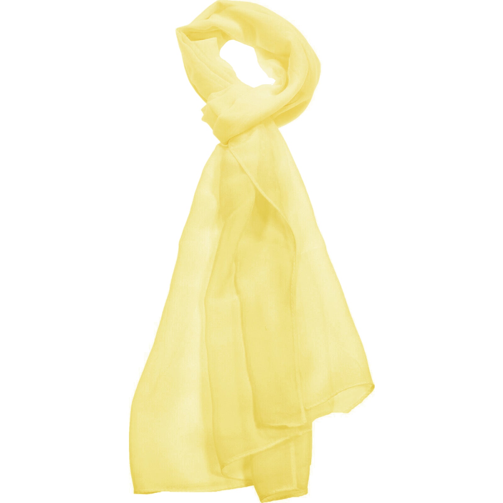 Light Yellow Chiffon Scarf