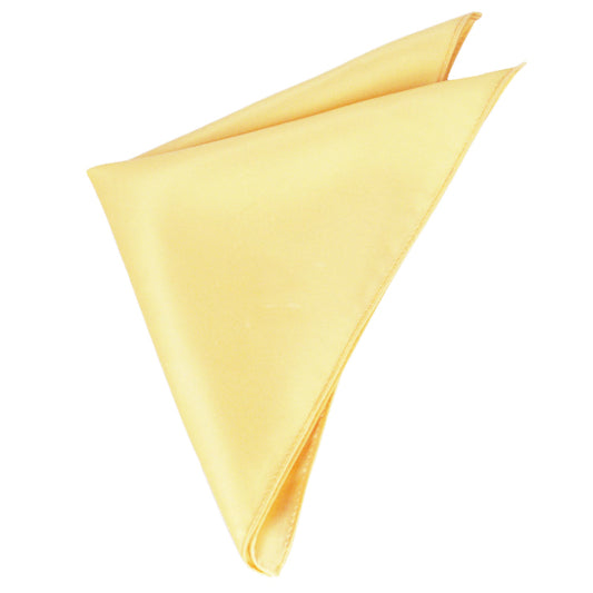 Mens Light Gold Yellow Pocket Square