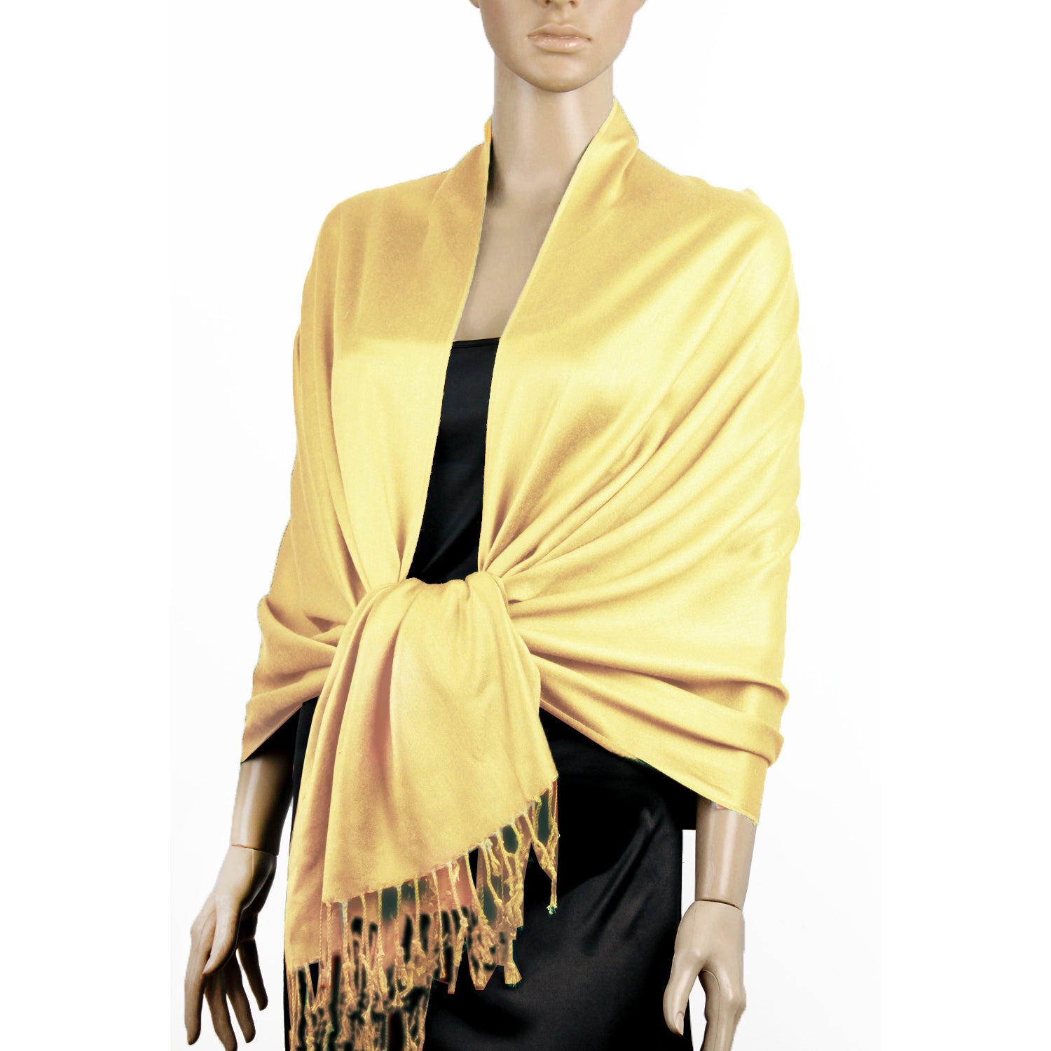 Lemon Yellow Ladies Pashmina Scarf