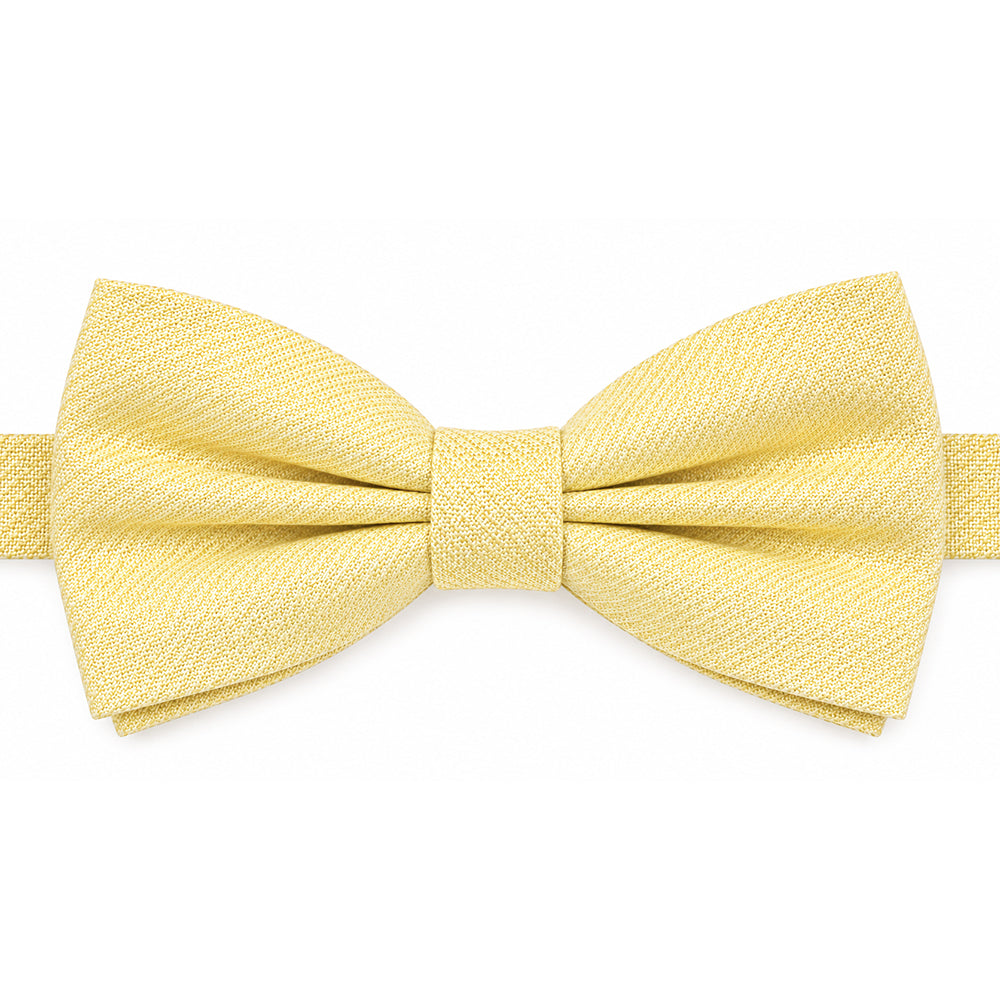 Light Gold Woven Texture Bow Tie