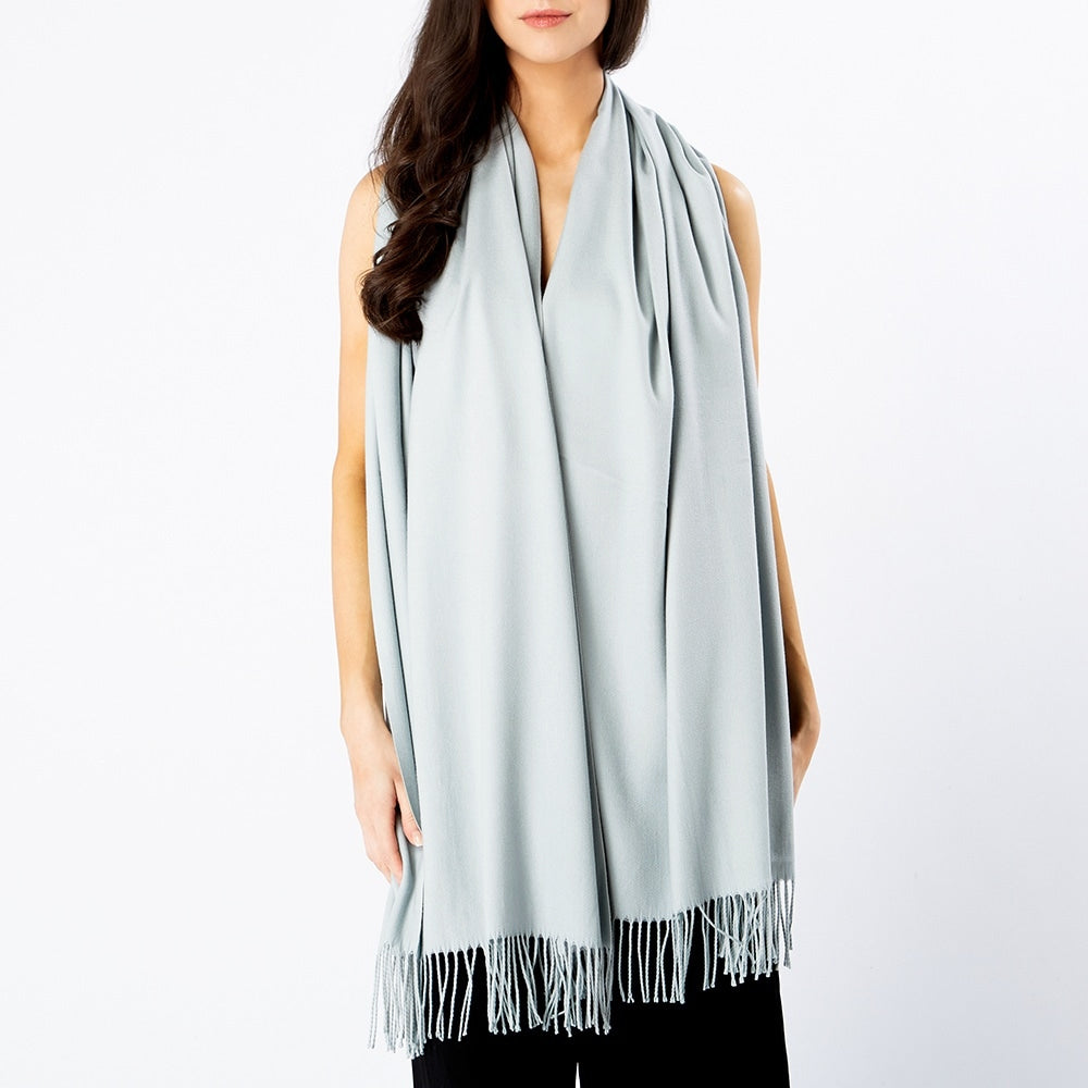 Light Silver Grey High Quality Pashmina Scarf