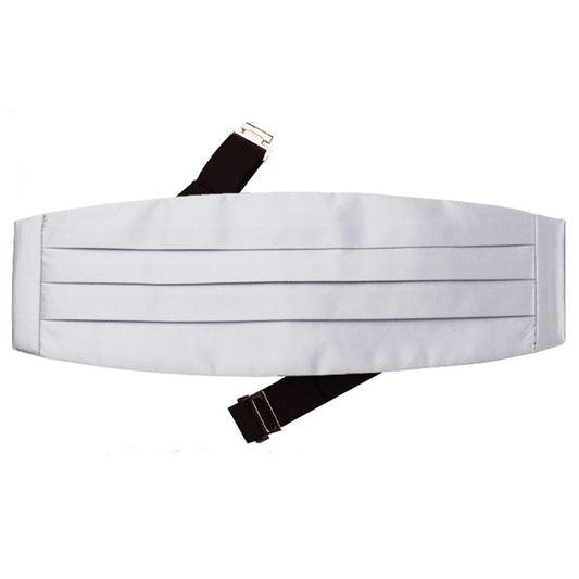 Mens Light Silver Cummerbund