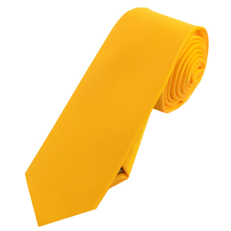 Mens Marigold Bumblebee Yellow Skinny Tie