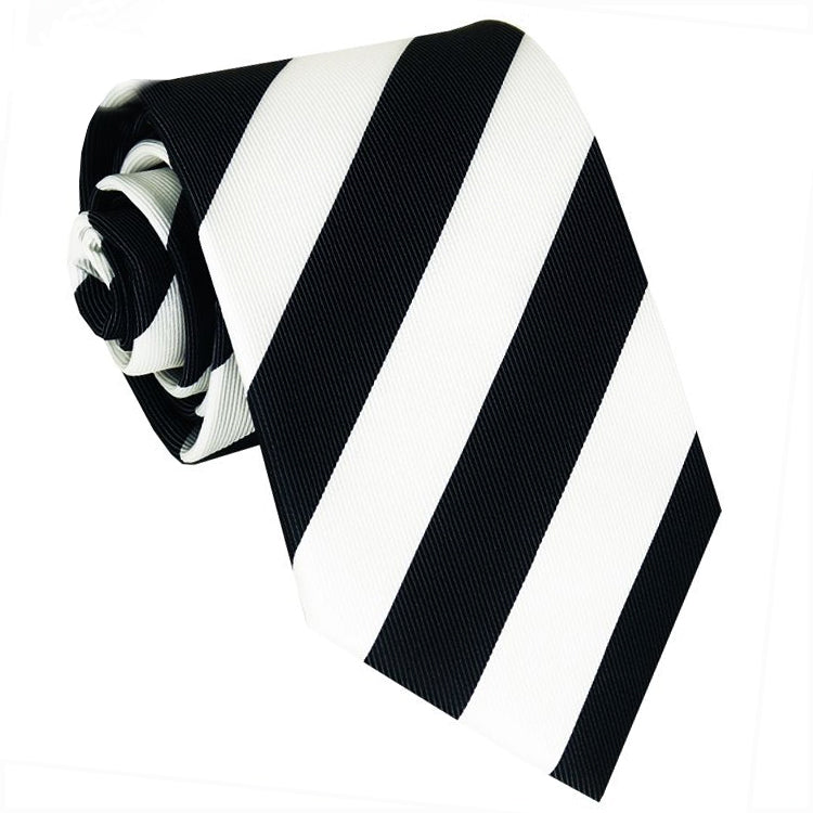 Black & White Stripes Tie
