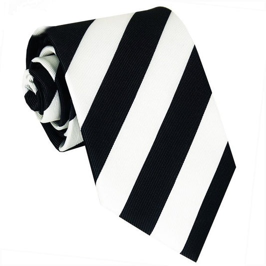 Black & White Stripes Tie
