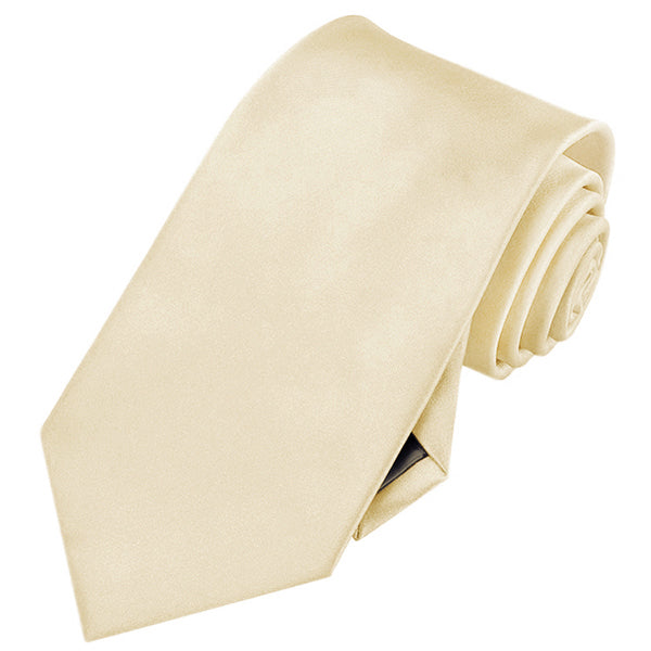 Cream Tie and Pocket Square Set