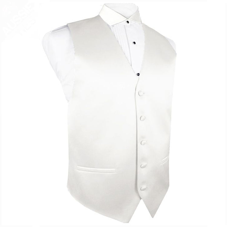 Mens Ivory Champagne Waistcoat Vest