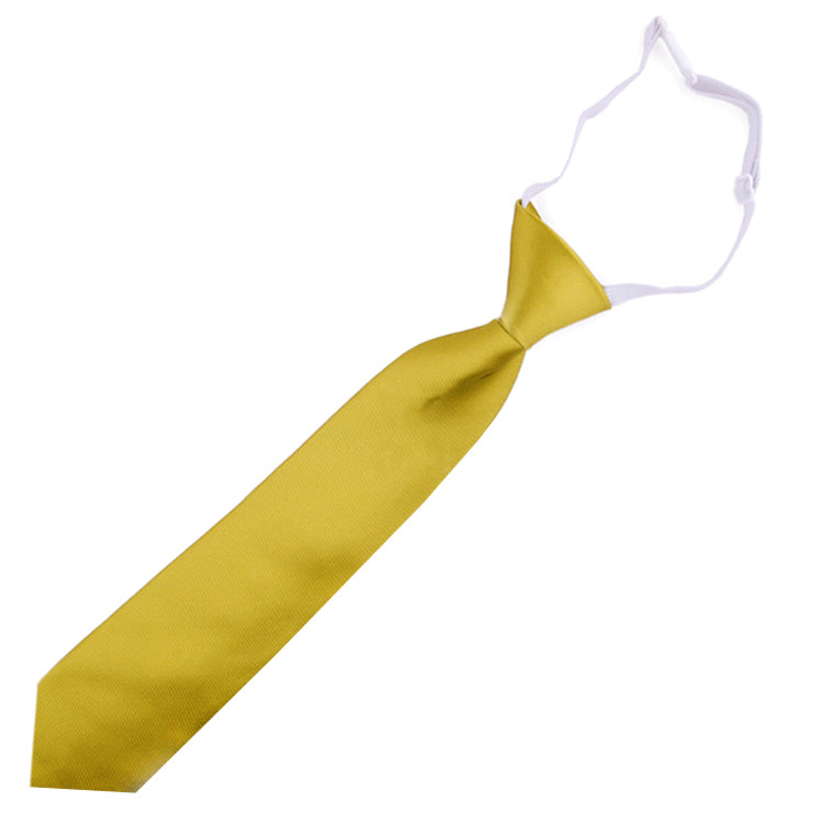 Metallic Gold Junior Boys Elasticated Tie