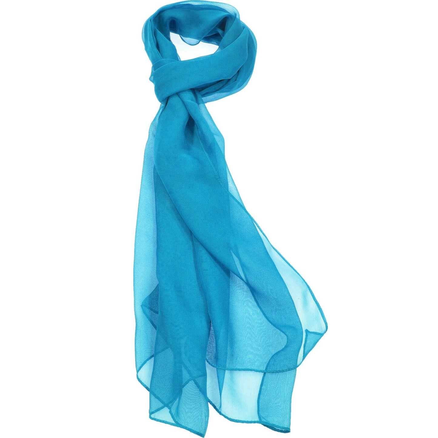 Bright Blue Chiffon Scarf