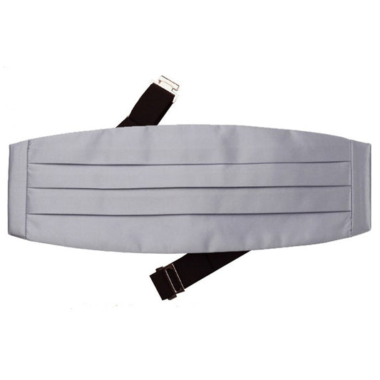 Mens Mid Silver Grey Cummerbund
